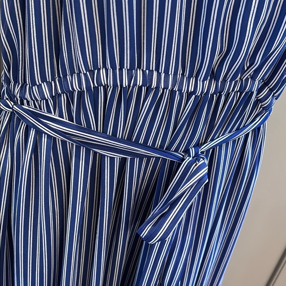 MICHAEL KORS Women's Mini Railroad Maxi Dress - Twilight Blue LG - Picture 7 of 9